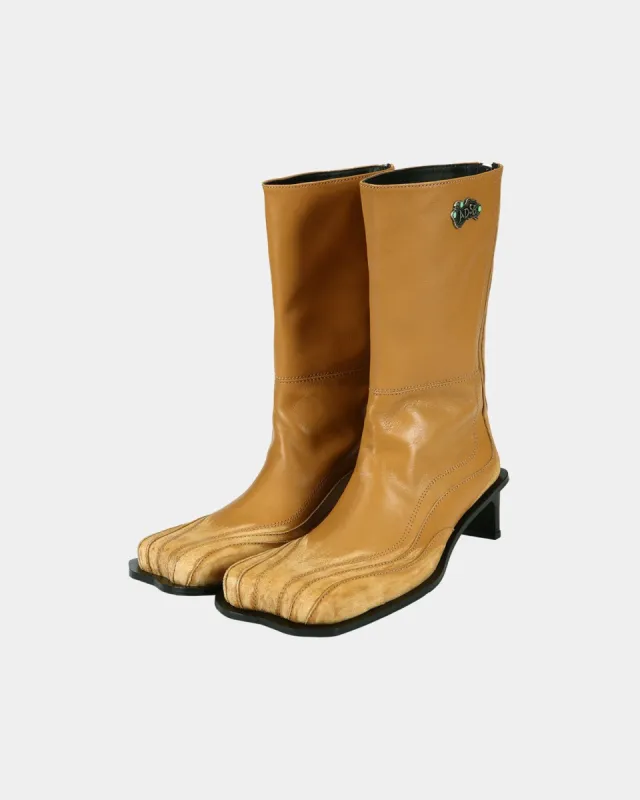 (WOMEN) EVERETT SQUARE BOOTS aaa360w(BEIGE) made by Andersson Bell