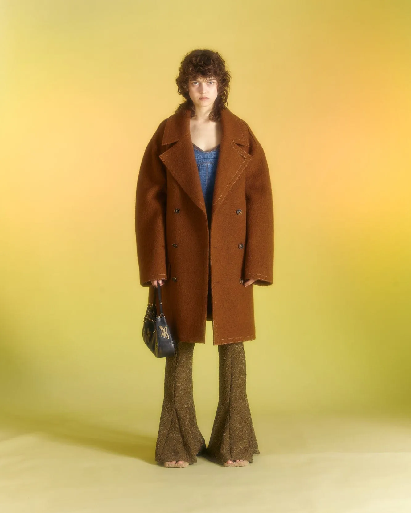 UNISEX LEON PEA COAT awa558u(BROWN) sold by Andersson Bell