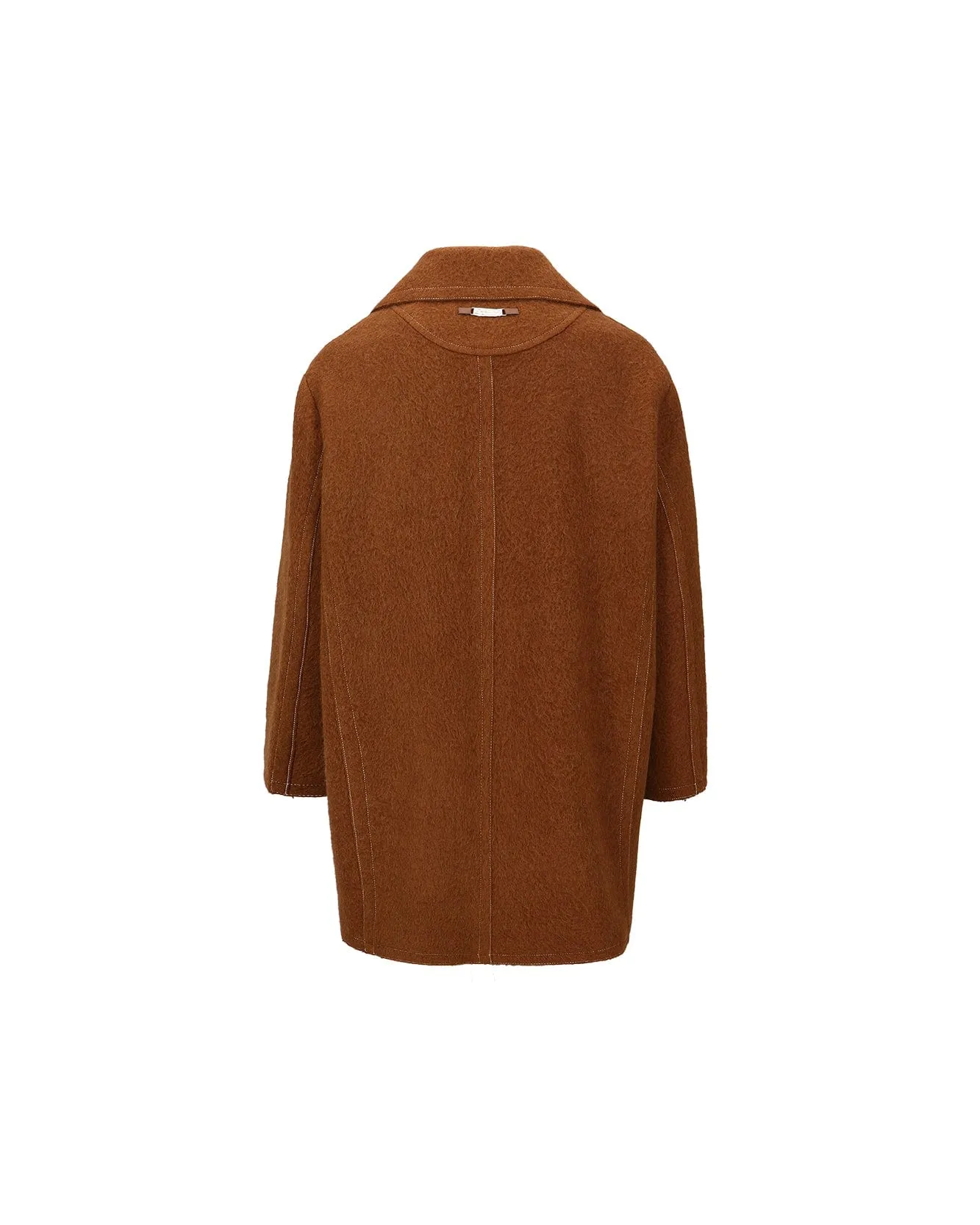 UNISEX LEON PEA COAT awa558u(BROWN) sold by Andersson Bell product image thumbnail 4
