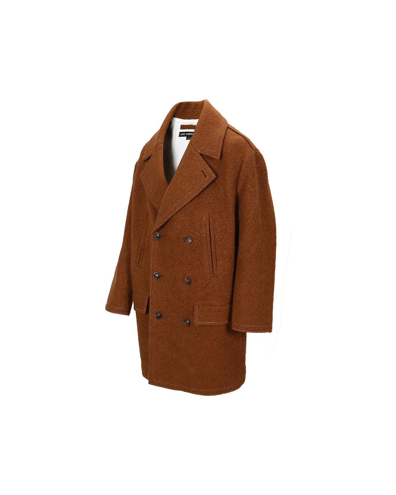 UNISEX LEON PEA COAT awa558u(BROWN) sold by Andersson Bell product image thumbnail 3