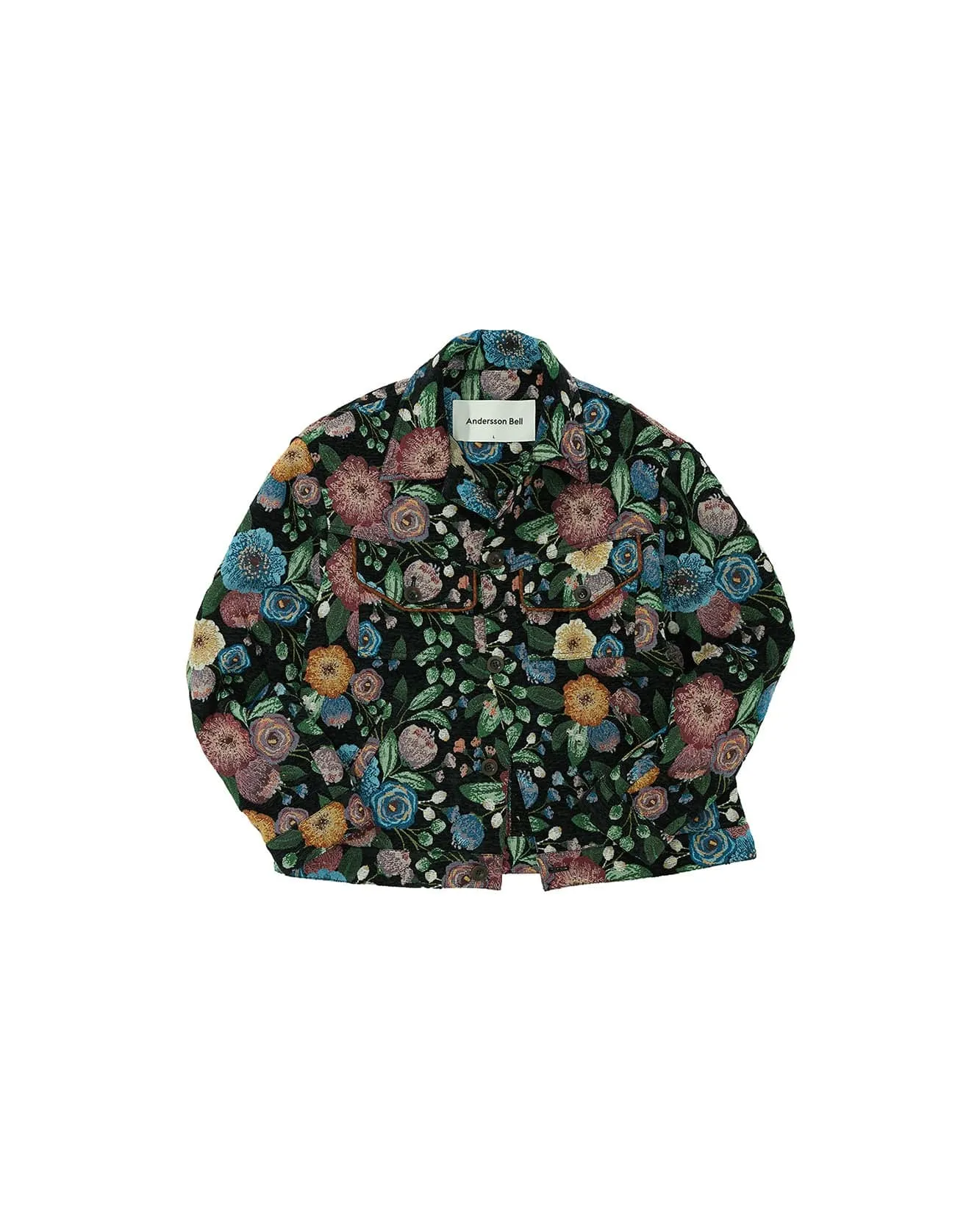 FLOVER JACQUARED TRUCKER JACKET awa463m(BLACK) sold by Andersson Bell product image thumbnail 2