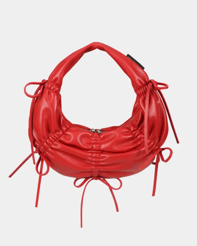 SMALL DUMPLING LEATHER BAG aaa400w(RED) made by Andersson Bell