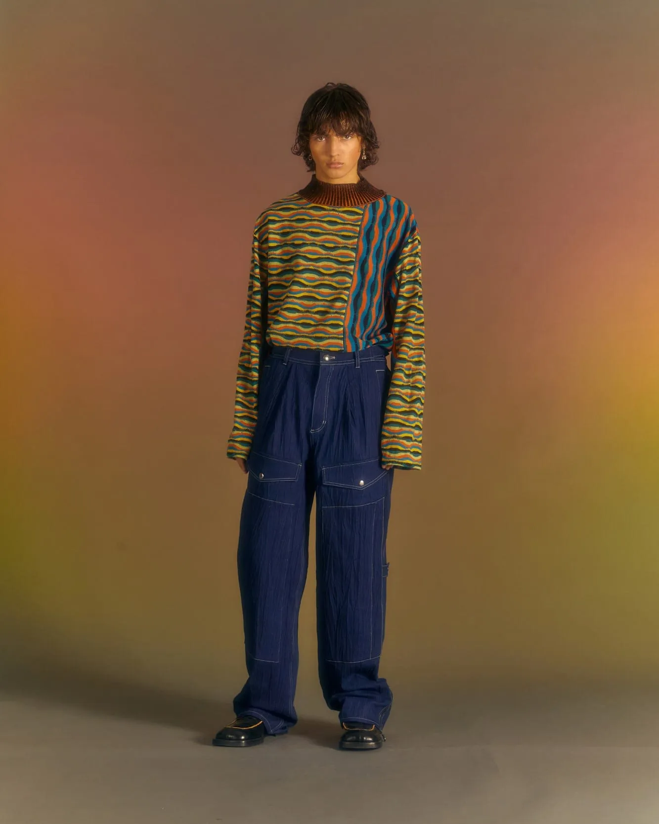 PAULEN DENIM CARGO PANTS apa672m(BLUE) sold by Andersson Bell