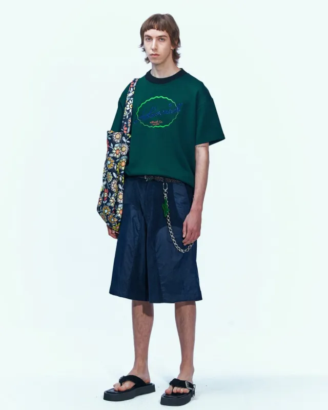 (ESSENTIAL) UNISEX LOGO EMBROIDERY PONTE T-SHIRTS atb902u(GREEN) sold by Andersson Bell