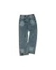 WASHED BLUE ZIPPER WIDE-LEG JEANS apa522m(WASHED BLUE) sold by Andersson Bell