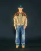 WASHED BLUE ZIPPER WIDE-LEG JEANS apa522m(WASHED BLUE) sold by Andersson Bell