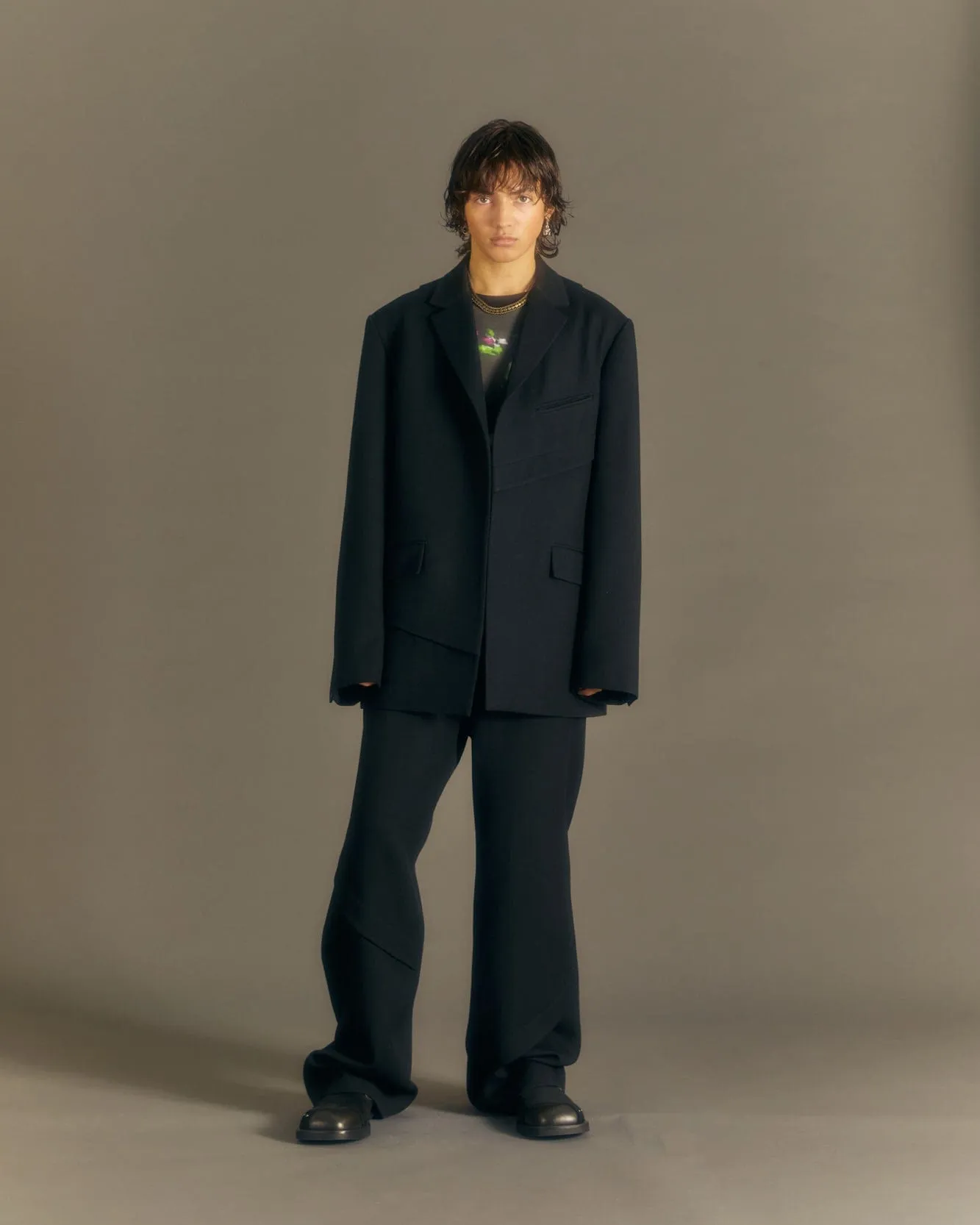 CAMTTON TWILL WOOL JACKET awa573m(BLACK) sold by Andersson Bell
