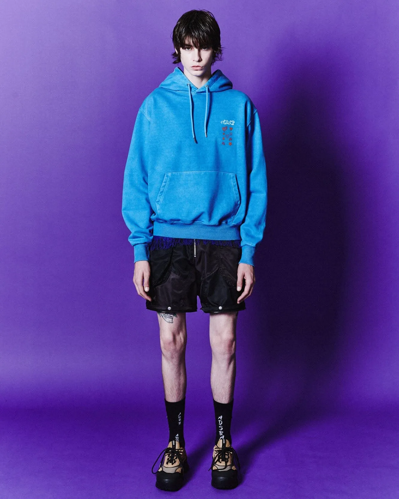 ★ANDERSSON BELL★ Essential ADSB Heart Card Hoodie atb1084u ESSENTIAL) ADSB HEARTS CARD HOODIE atb1084u(CHARCOAL