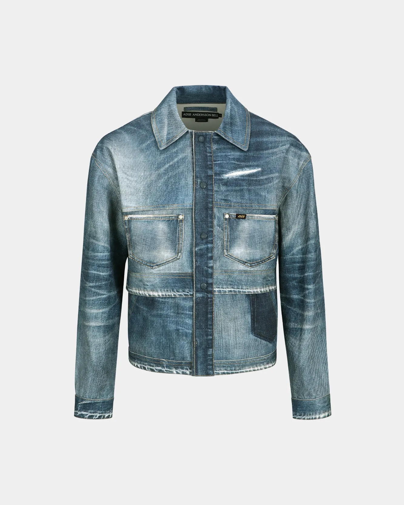 TROMPE L'OEIL DOUBLE WAIST DENIM JACKET awa635m(BLUE) sold by Andersson Bell product image thumbnail 2