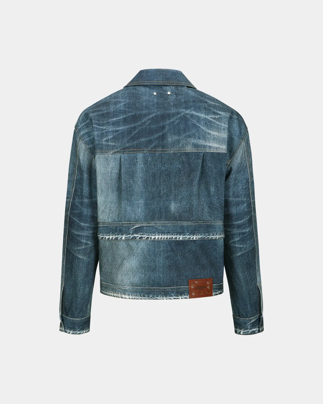 TROMPE L'OEIL DOUBLE WAIST DENIM JACKET awa635m(BLUE) sold by Andersson Bell product image thumbnail 4