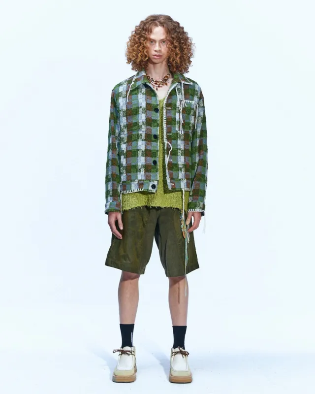 KENLEY CHECK WORK JACKET awa513m(GREEN) sold by Andersson Bell