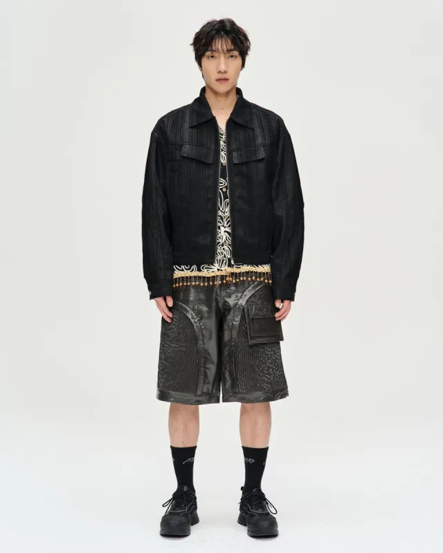 FABRIAN SHEER ZIP-UP JACKET awa586m(BLACK) made by Andersson Bell