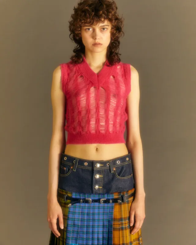 (WOMEN) MEADOW MOHAIR VEST atb989w(FUCHSIA PINK) sold by Andersson Bell