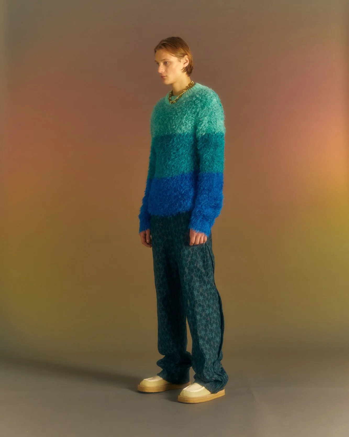 FLOWER LACE TRACK PANTS apa678m(GREEN) sold by Andersson Bell product image thumbnail 4