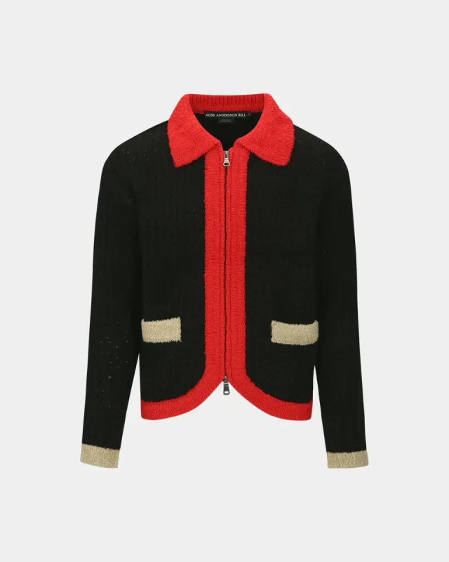 ELASS COLOR BLOCK CARDIGAN atb1075m(BLACK) sold by Andersson Bell