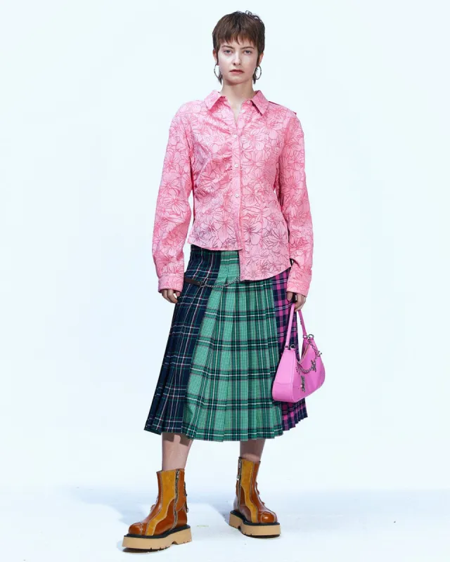 MOEKA KNIT COMBINATION SHIRTS atb887w(PINK) made by Andersson Bell