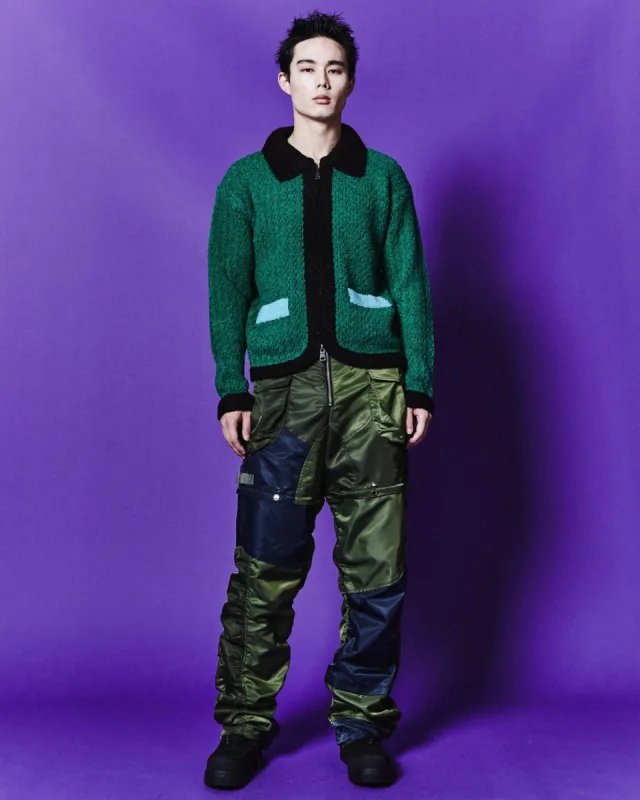 DETACHABLE PATCHWORK CARGO PANTS apa728m(KHAKI MULTI) sold by Andersson Bell