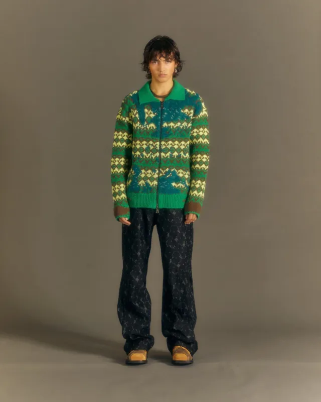 SUBMERGE NORDIC ZIP-UP CARDIGAN atb1008m(GREEN) sold by Andersson Bell