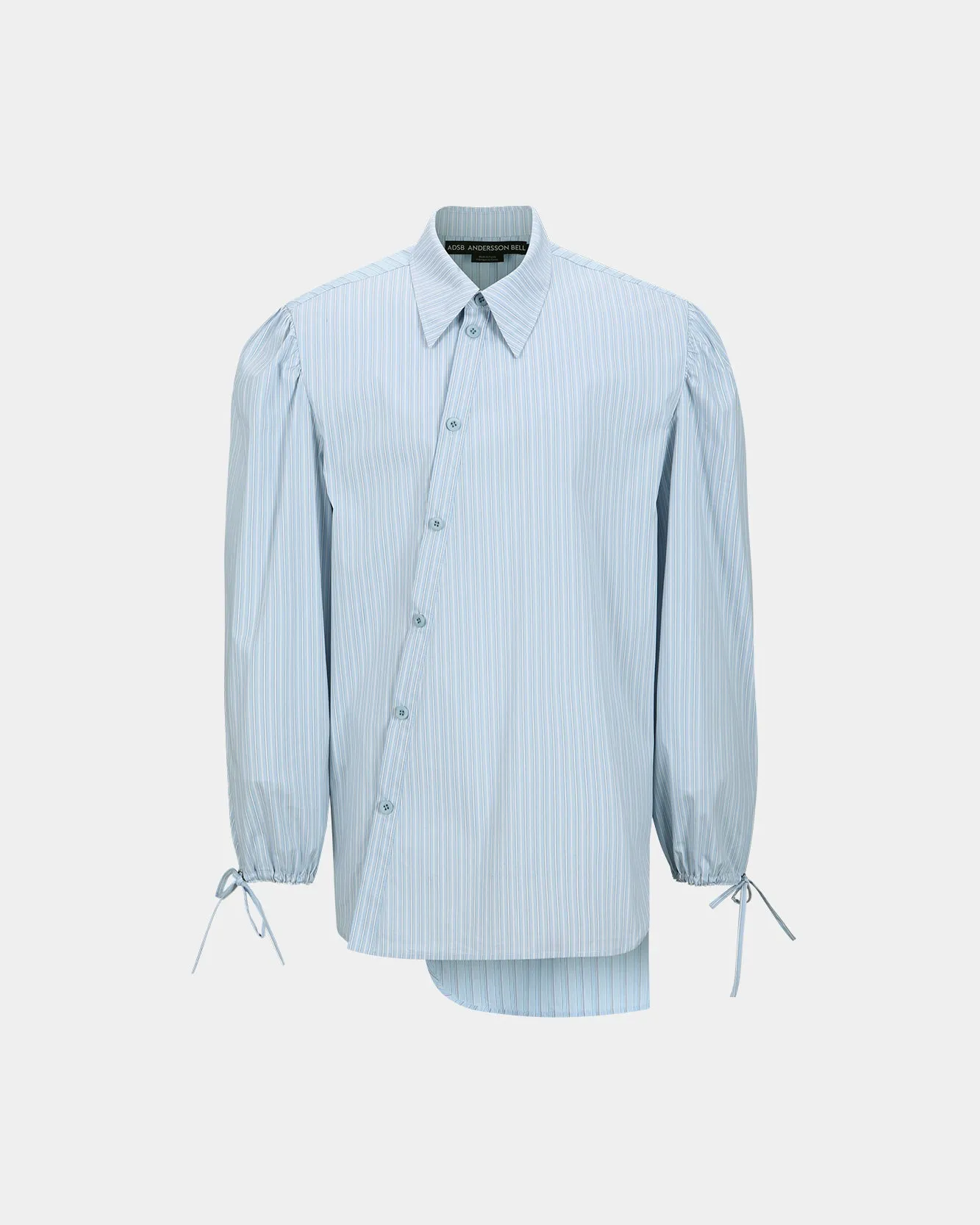 BOUQUET STRIPE ASYMMETRIC SHIRTS atb1140m(BLUE STRIPE) sold by Andersson Bell product image thumbnail 2