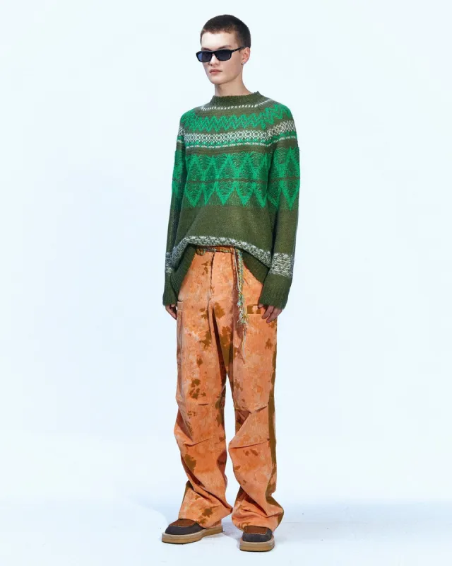 NORDIC KID MOHAIR RAGLAN SWEATER atb859m(KHAKI) made by Andersson Bell