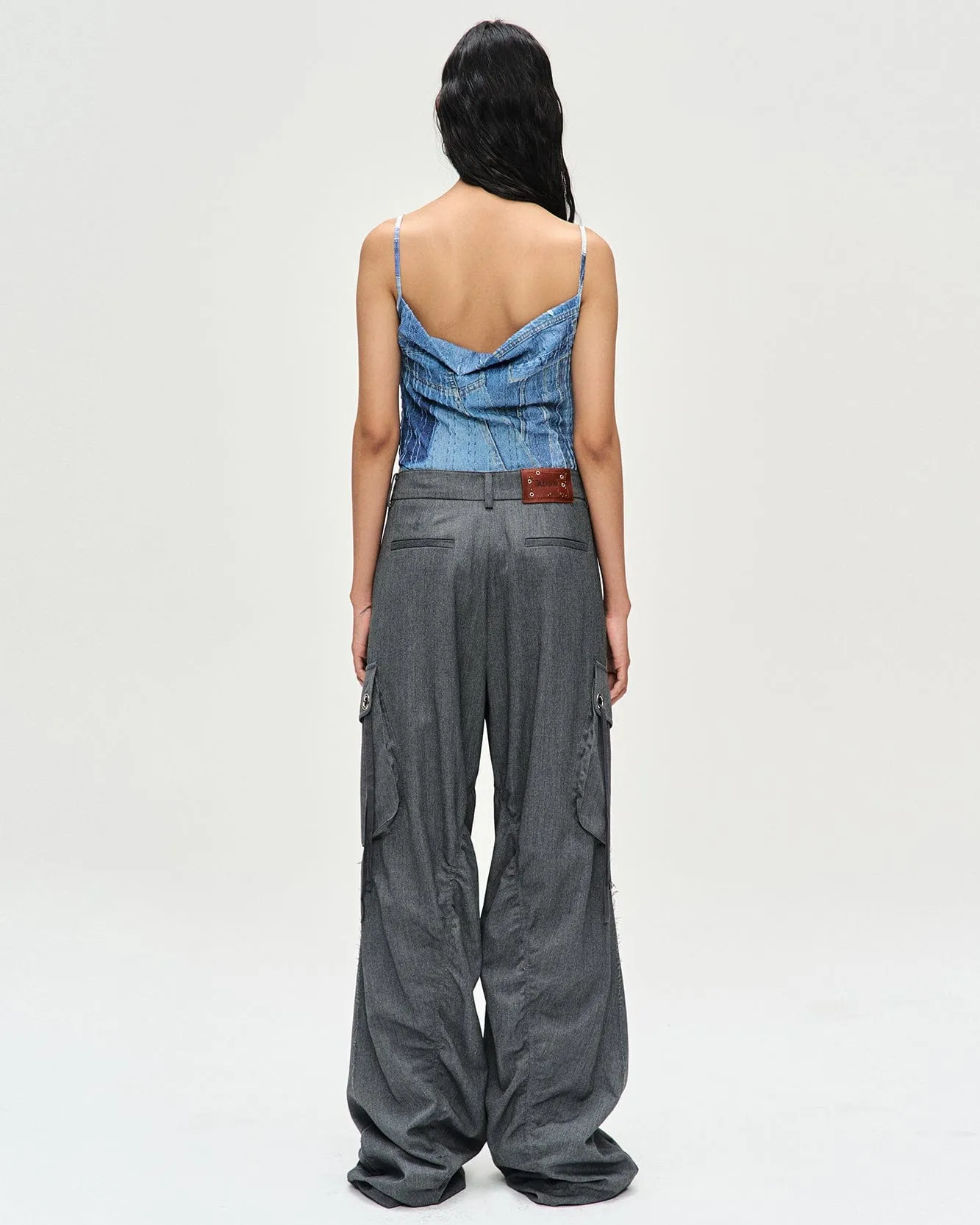 [ANDERSSON BELL]★TANYA RAW-CUT WIDE PANTS WOMEN) TANYA RAW-CUT WIDE PANTS apa706w(GREY) – Andersson Bell