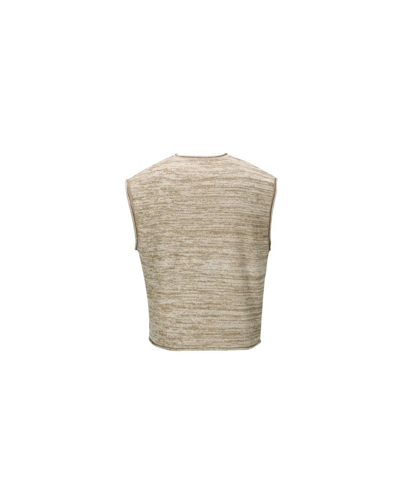 BLOTCH INTARSIA CREW-NECK VEST atb1013m(BEIGE) sold by Andersson Bell product image thumbnail 4