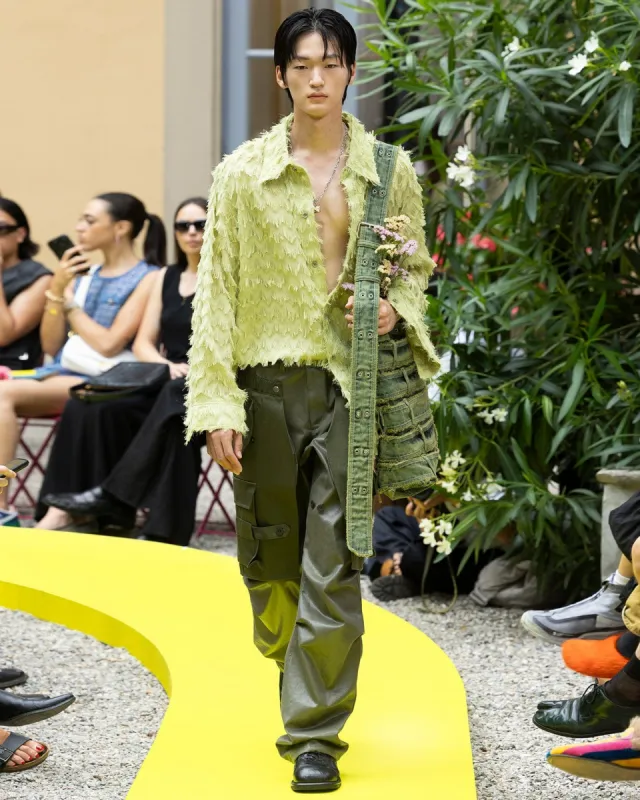 BIRD SHAGGY LONG SHIRTS atb1053m(OLIVE) sold by Andersson Bell