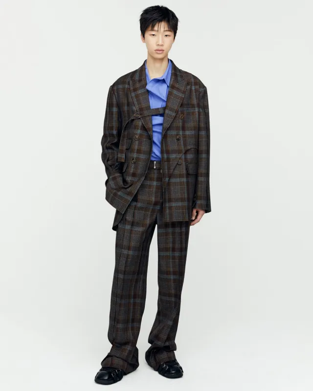 [2/10 Scheduled Delivery] SOE CHECK WRAP TROUSERS apa753m(BROWN) made by Andersson Bell