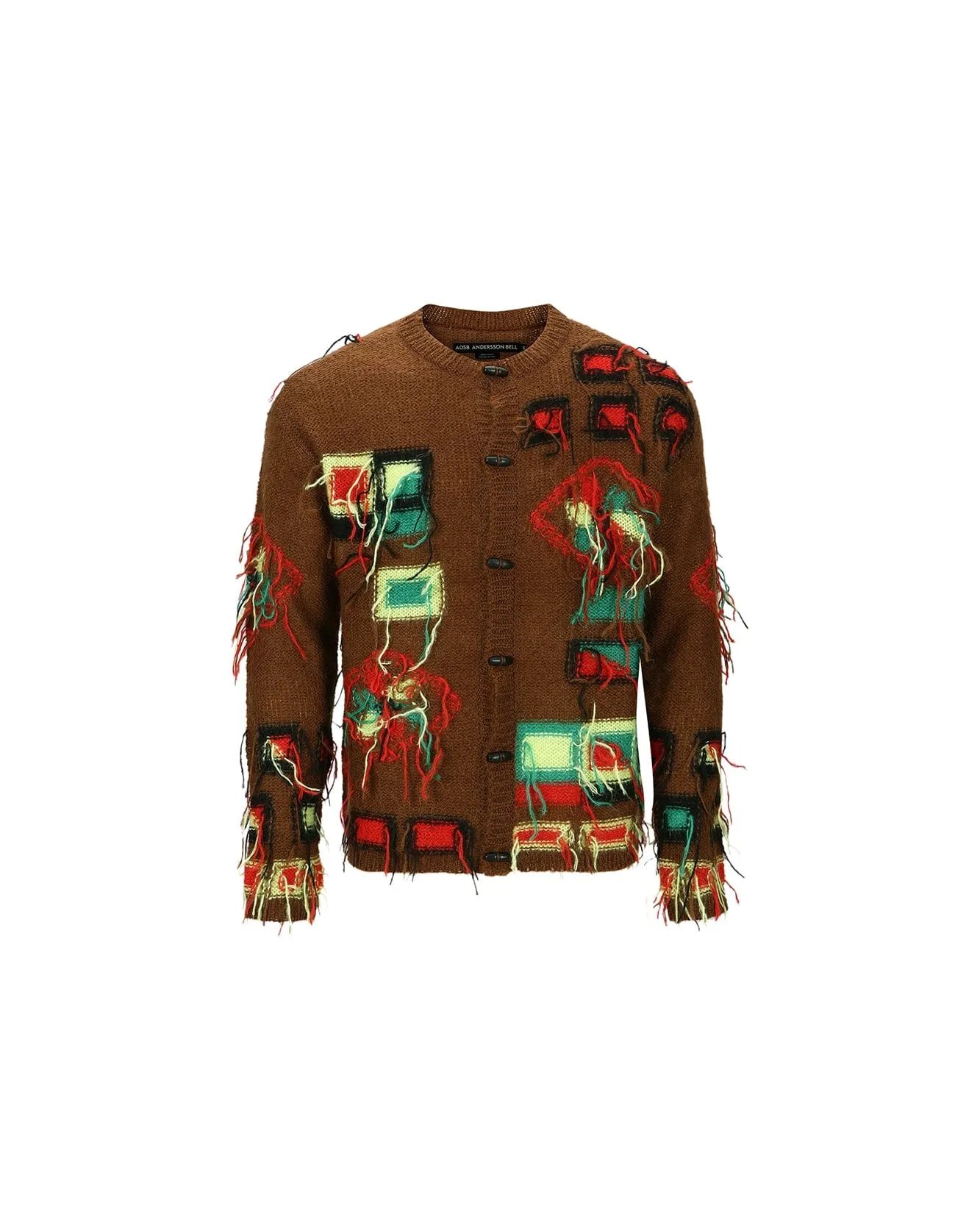 VILLAGE INTARSIA CARDIGAN atb1006m(BROWN) sold by Andersson Bell product image thumbnail 2