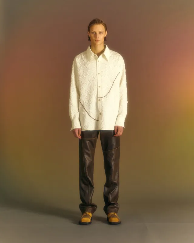 BUBBLE FLOWER SHIRTS atb1024m(WHITE) sold by Andersson Bell