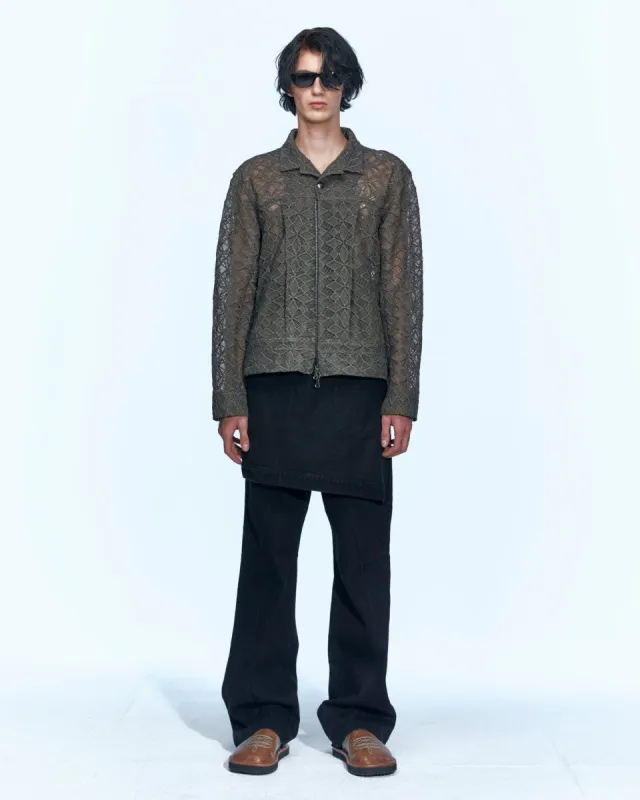 LEAF EMBROIDERY ZIP-UP JACKET awa533m(KHAKI) sold by Andersson Bell