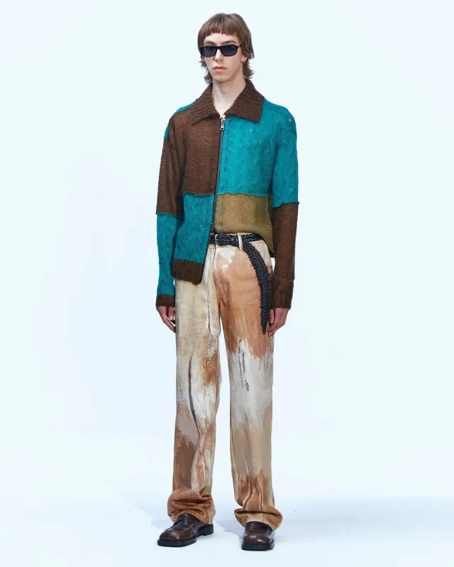 MATEIRA PATCHWORK CARDIGAN atb852m(BROWN) sold by Andersson Bell