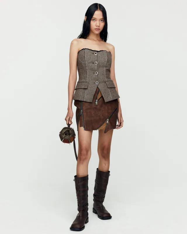 (WOMEN) AIKA HERRINGBONE BUSTIER atb978w(GREY) sold by Andersson Bell