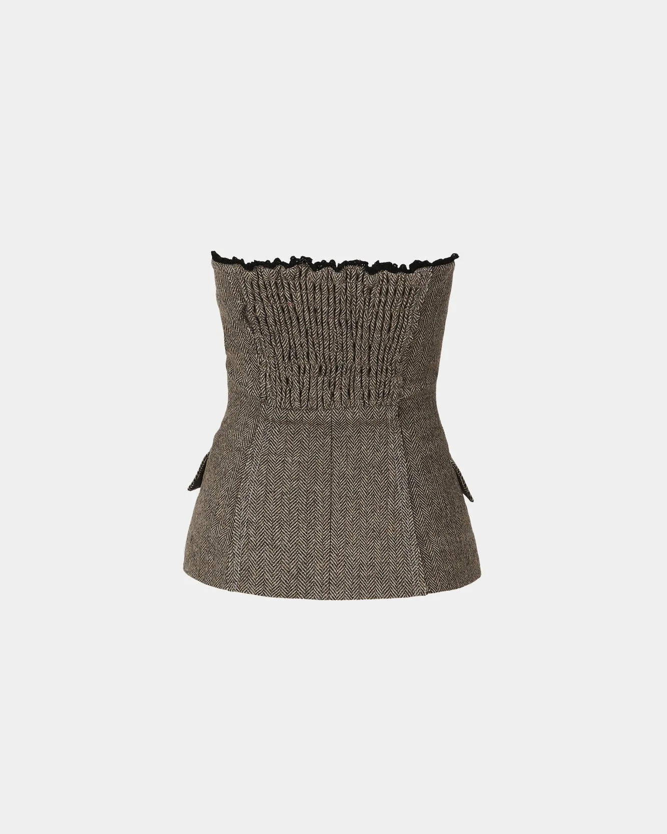 (WOMEN) AIKA HERRINGBONE BUSTIER atb978w(GREY) sold by Andersson Bell product image thumbnail 4