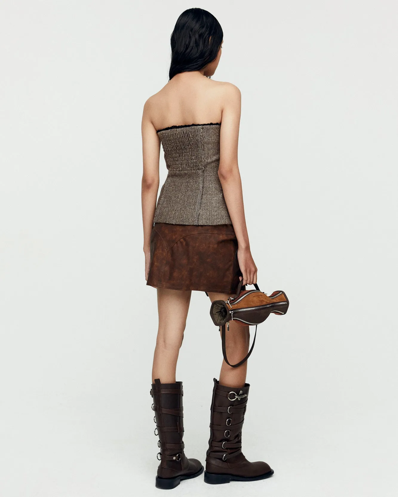 (WOMEN) AIKA HERRINGBONE BUSTIER atb978w(GREY) sold by Andersson Bell product image thumbnail 5