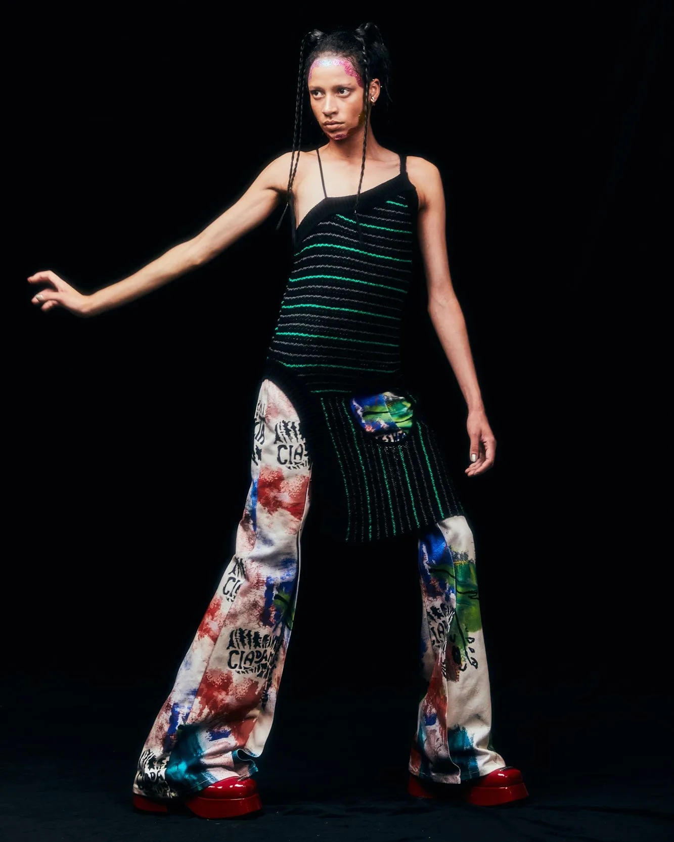 LEAH CUT-OUT LONG TOP atb941w(BLACK) sold by Andersson Bell product image thumbnail 4