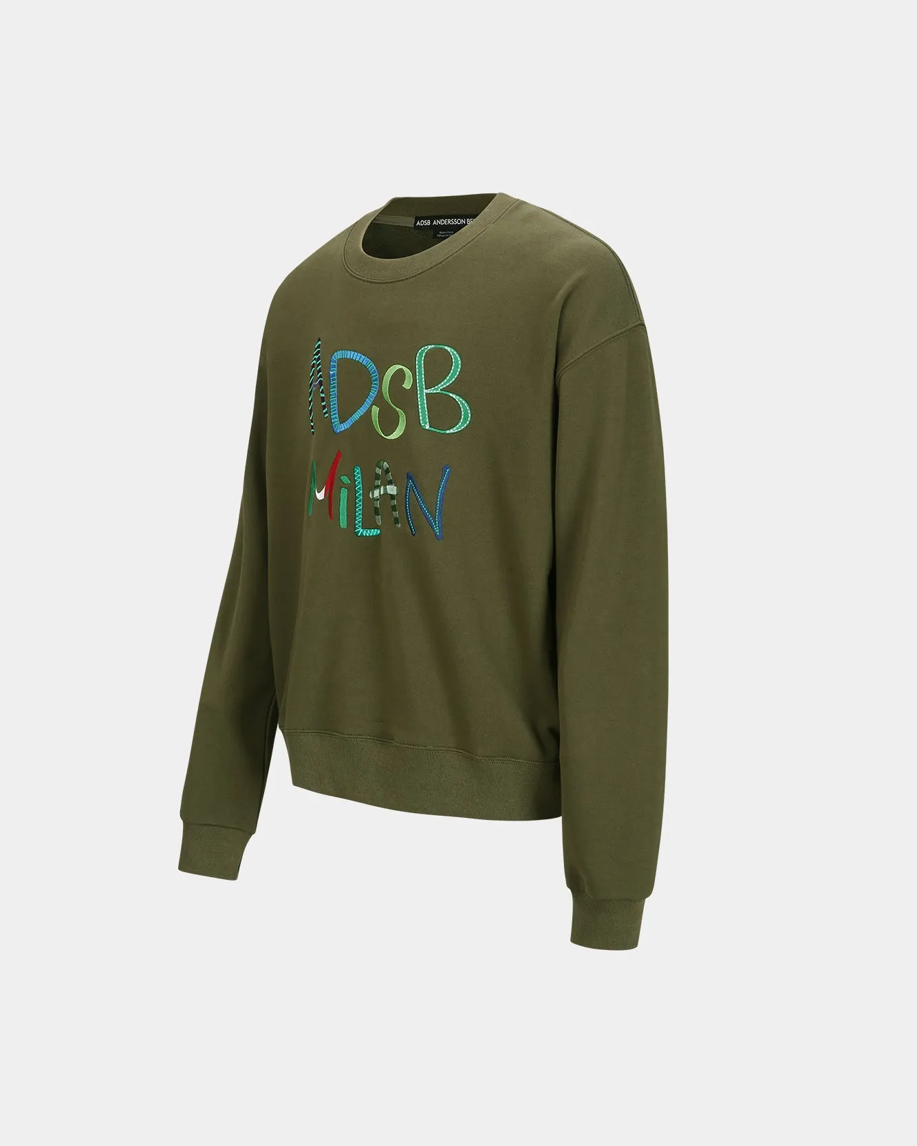 (ESSENTIAL) UNISEX ADSB MILAN EMBROIDERY SWEATSHIRTS atb1149u(KHAKI) sold by Andersson Bell product image thumbnail 3
