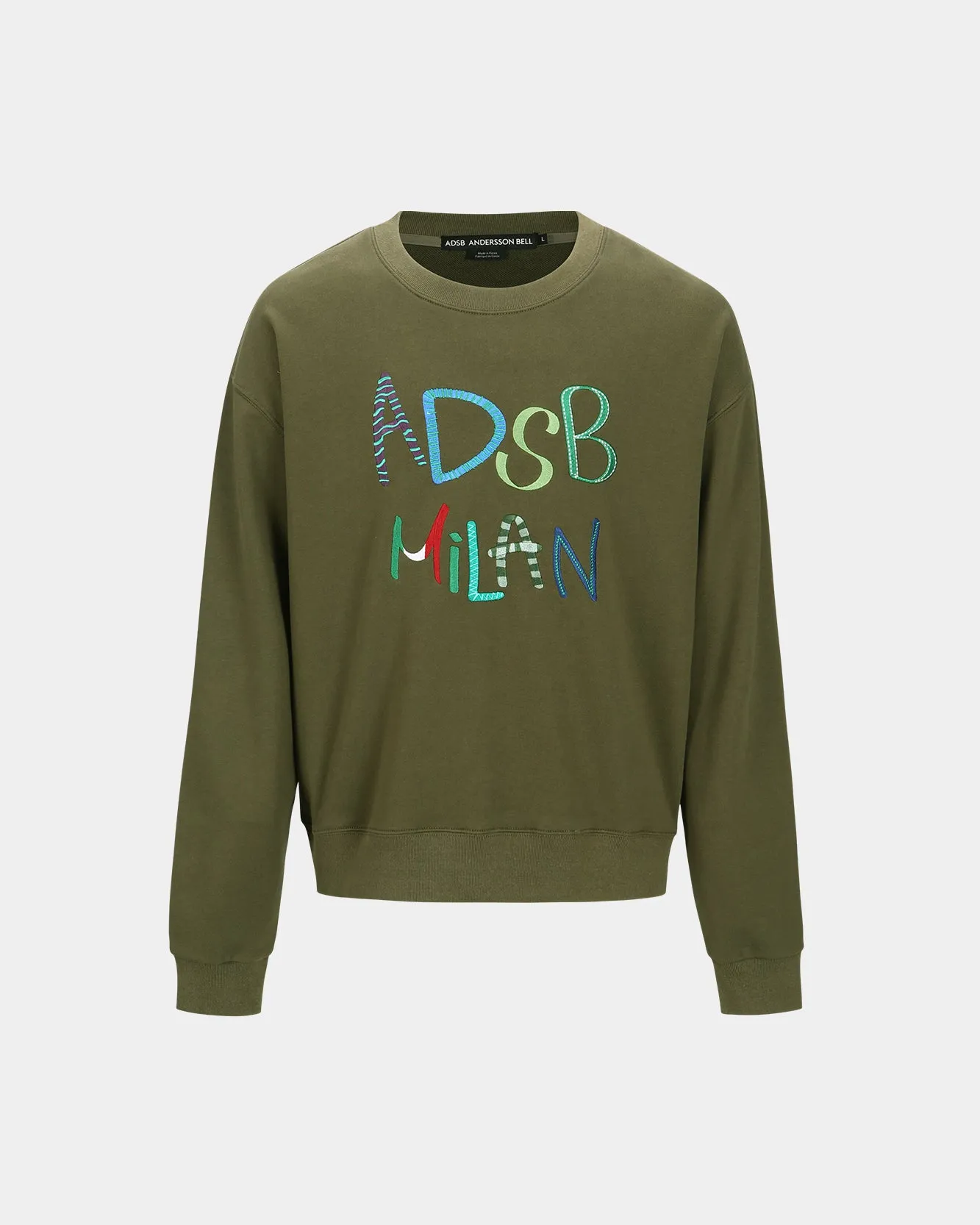 (ESSENTIAL) UNISEX ADSB MILAN EMBROIDERY SWEATSHIRTS atb1149u(KHAKI) sold by Andersson Bell product image thumbnail 2