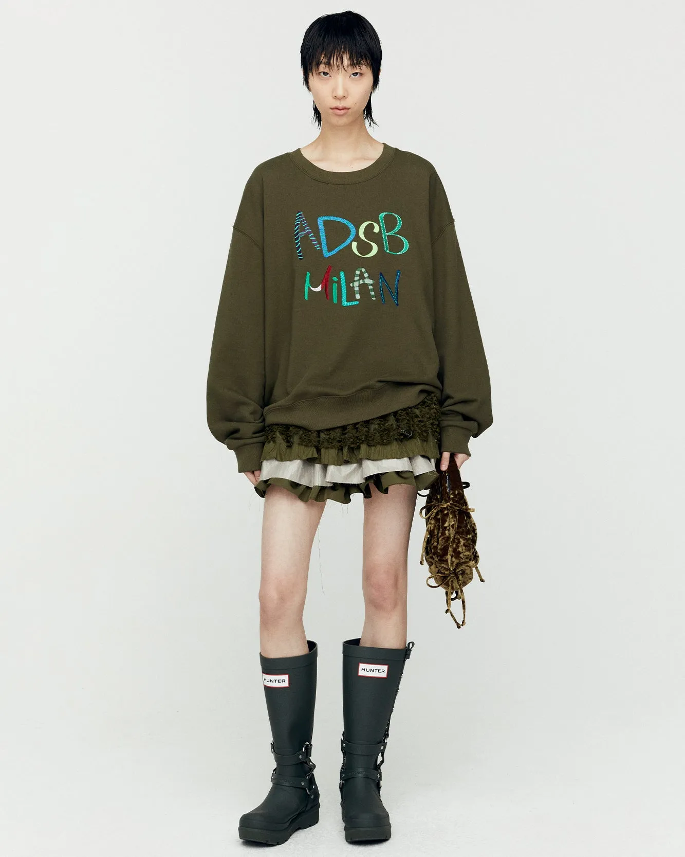 (ESSENTIAL) UNISEX ADSB MILAN EMBROIDERY SWEATSHIRTS atb1149u(KHAKI) sold by Andersson Bell product image thumbnail 5