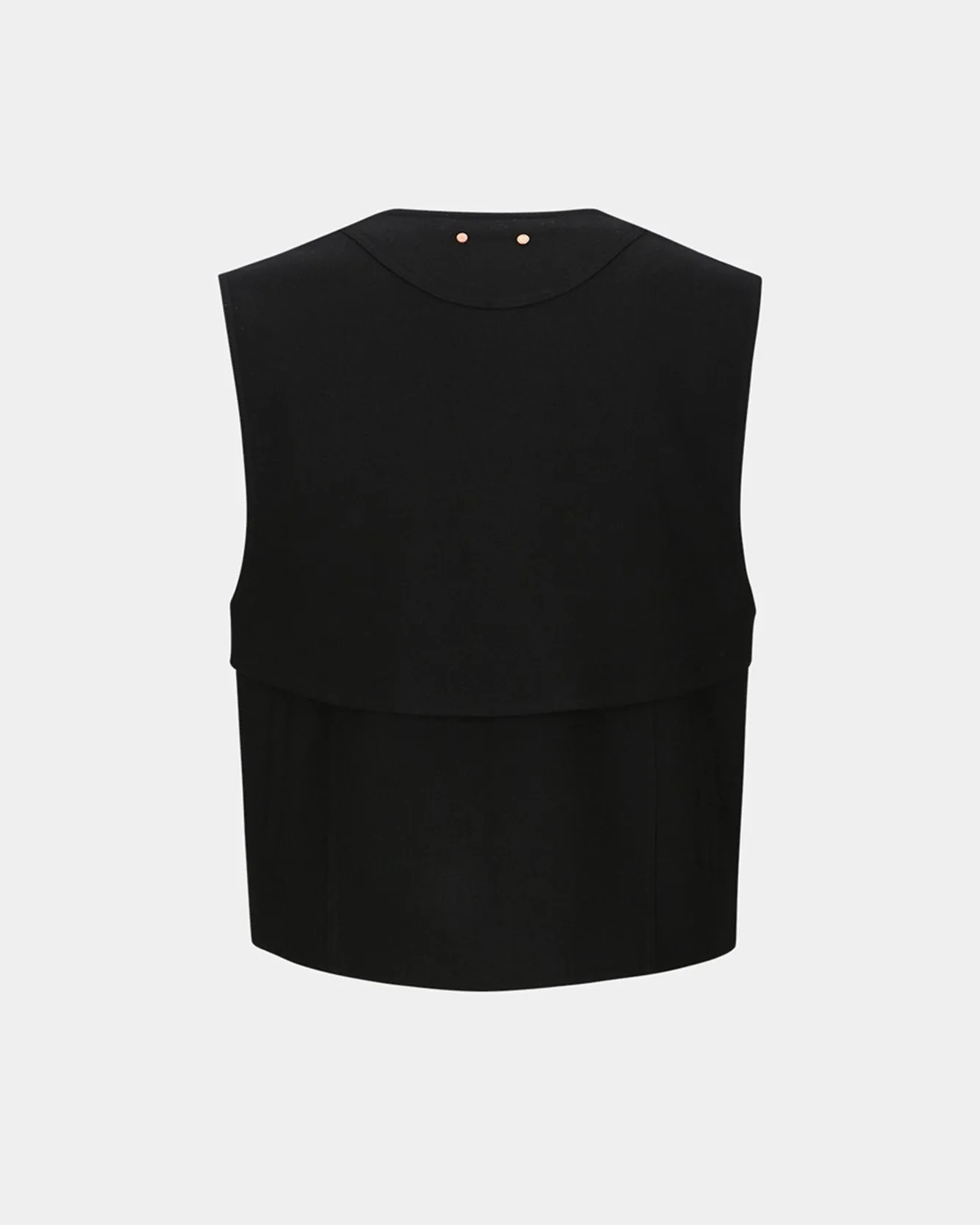 WOOL V-NECK ZIP-UP VEST atb1047m(BLACK) sold by Andersson Bell product image thumbnail 4