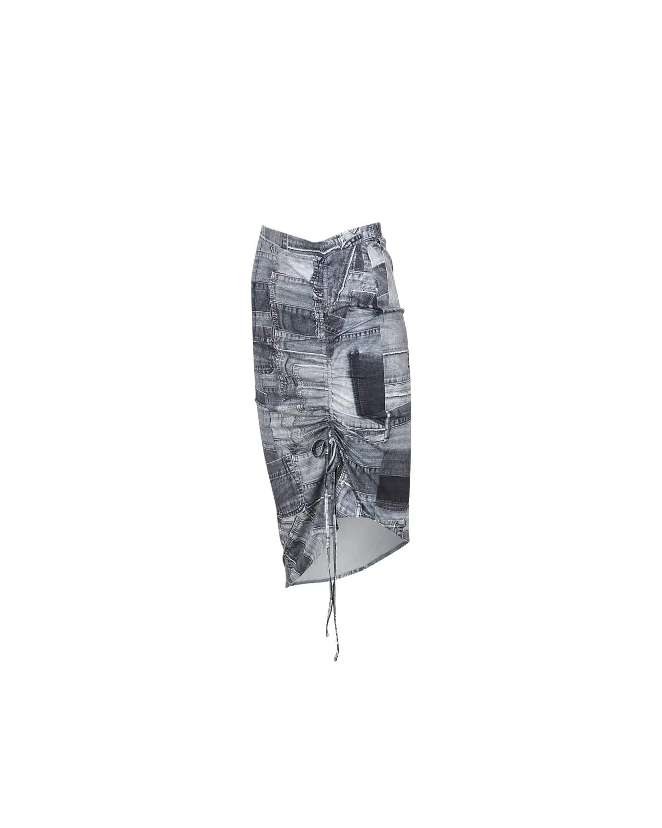 (WOMEN) ANJA PATCH PRINT SKIRT apa652w(BLACK) sold by Andersson Bell product image thumbnail 3