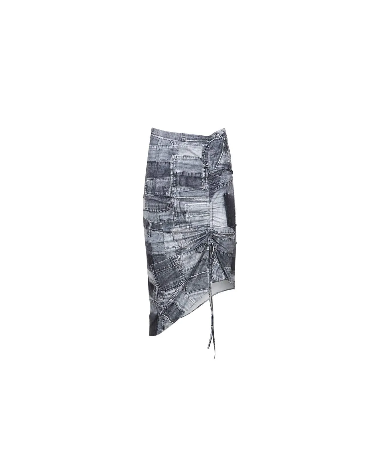 (WOMEN) ANJA PATCH PRINT SKIRT apa652w(BLACK) sold by Andersson Bell product image thumbnail 2