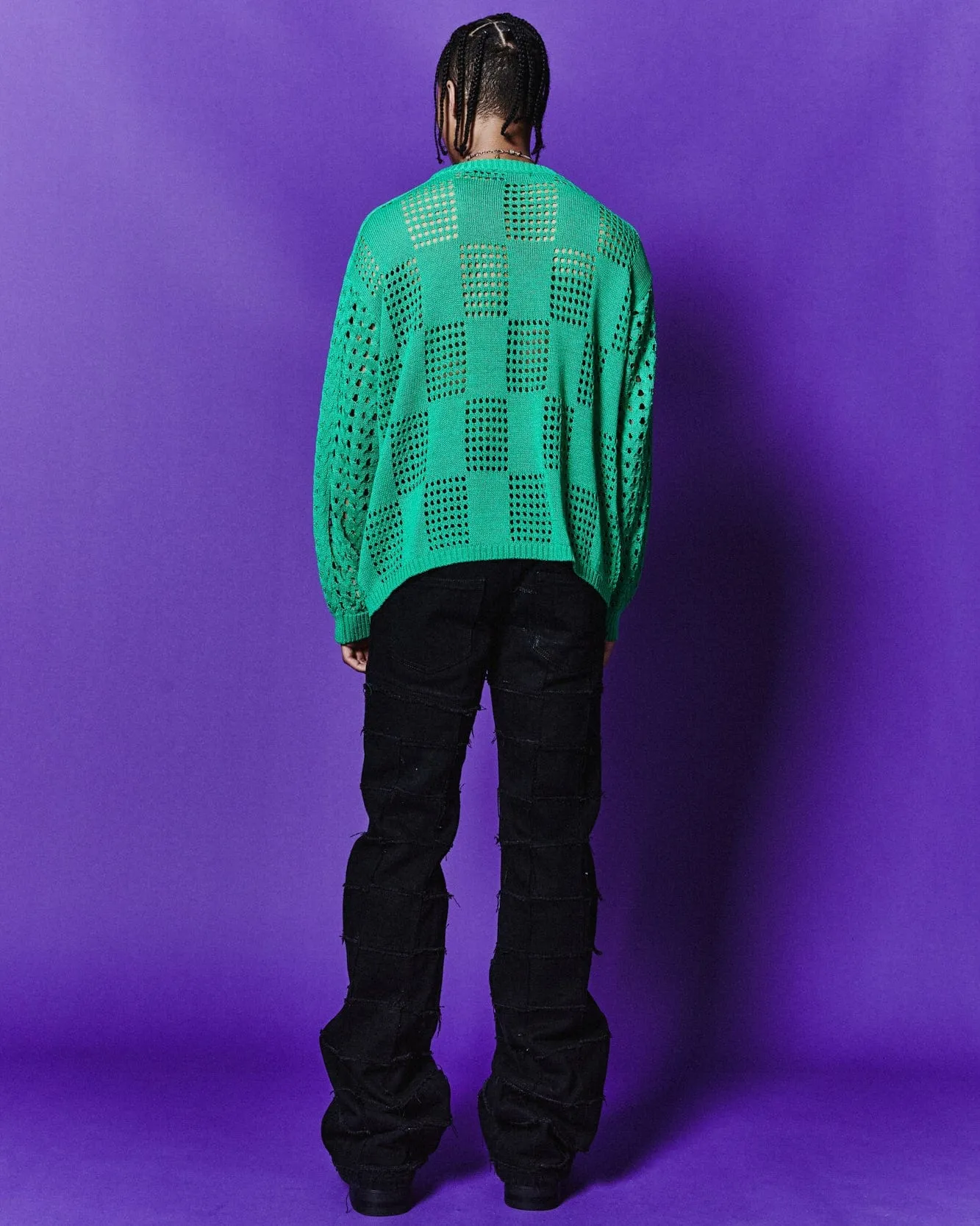 RODRI CREW-NECK SWEATER atb1071m(GREEN) sold by Andersson Bell product image thumbnail 5
