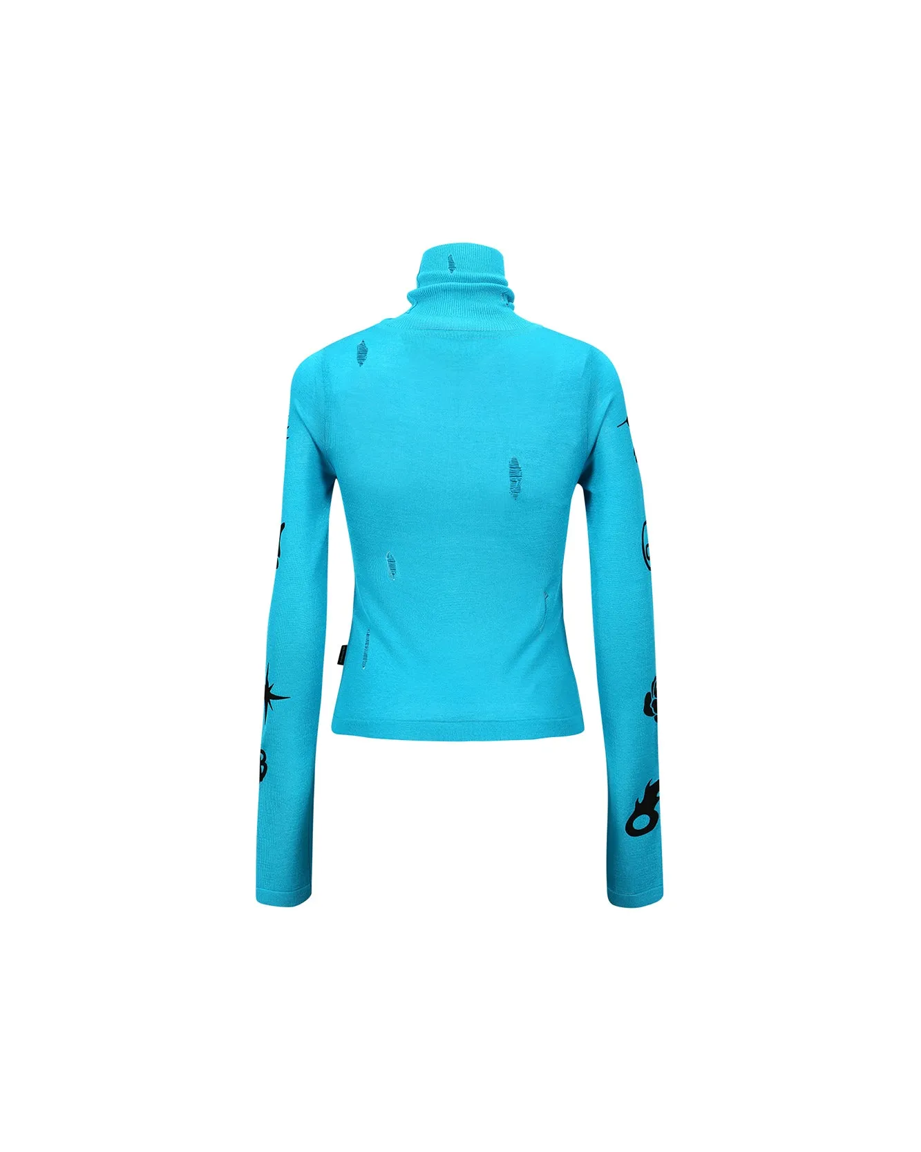 (WOMEN) AUGEN FLOCKING INNER KNIT TOP atb999w(BLUE) sold by Andersson Bell product image thumbnail 4