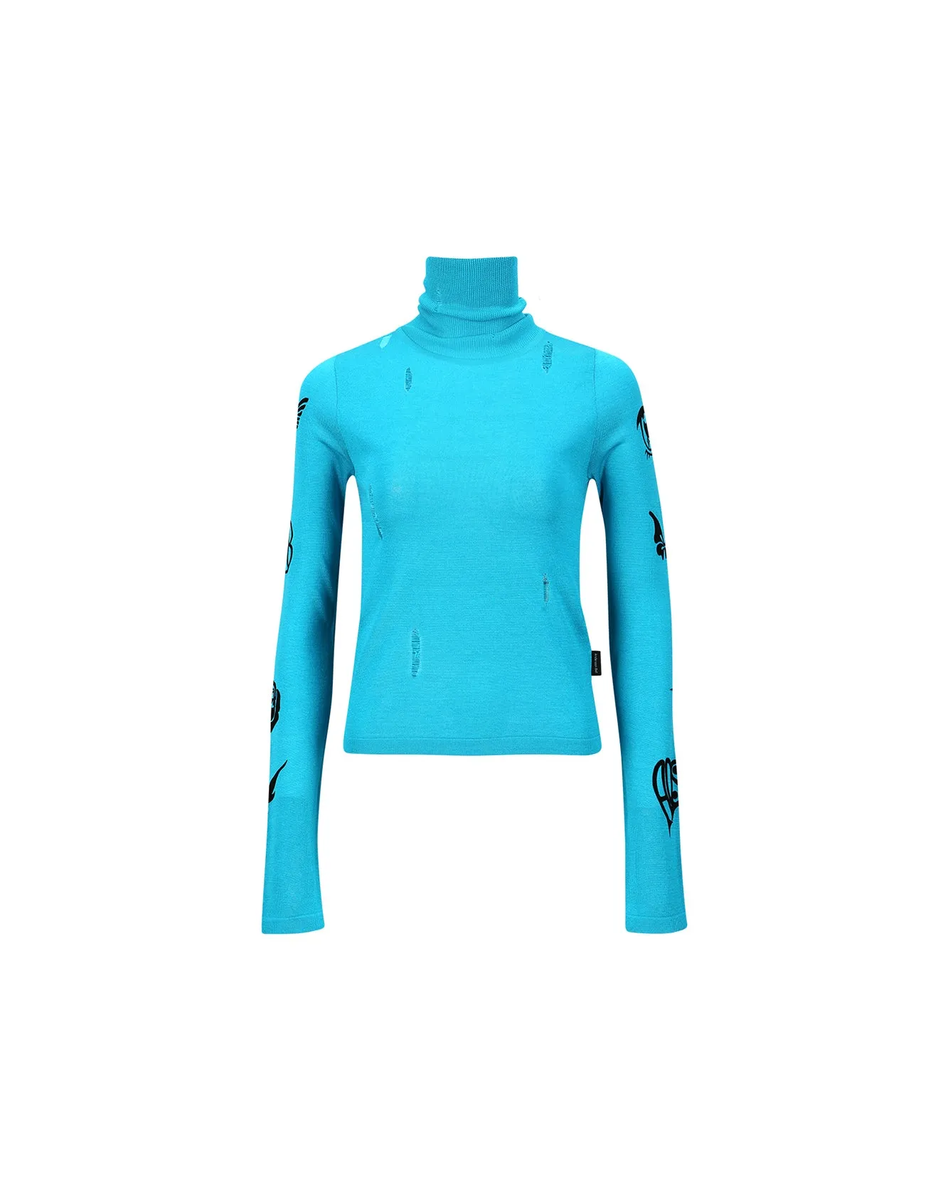 (WOMEN) AUGEN FLOCKING INNER KNIT TOP atb999w(BLUE) sold by Andersson Bell product image thumbnail 2