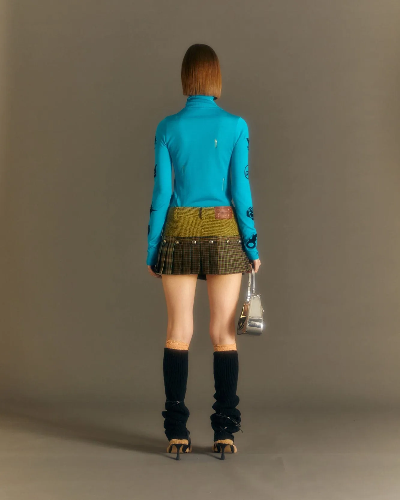 (WOMEN) AUGEN FLOCKING INNER KNIT TOP atb999w(BLUE) sold by Andersson Bell product image thumbnail 5