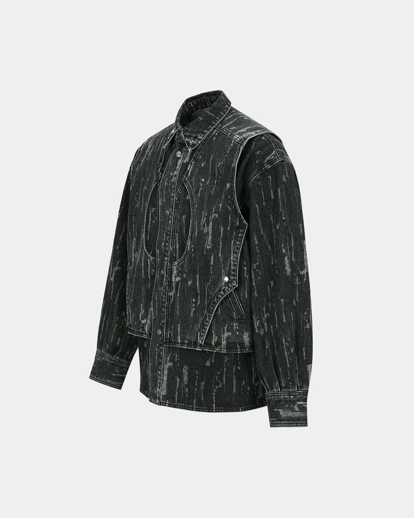LAYERED DENIM JACKET awa580m(BLACK) sold by Andersson Bell product image thumbnail 3