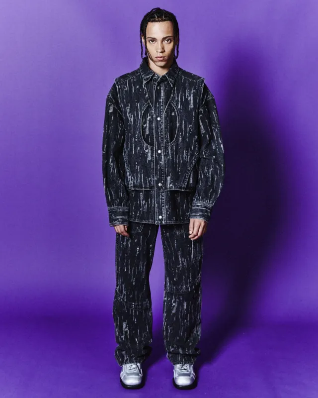 LAYERED DENIM JACKET awa580m(BLACK) sold by Andersson Bell