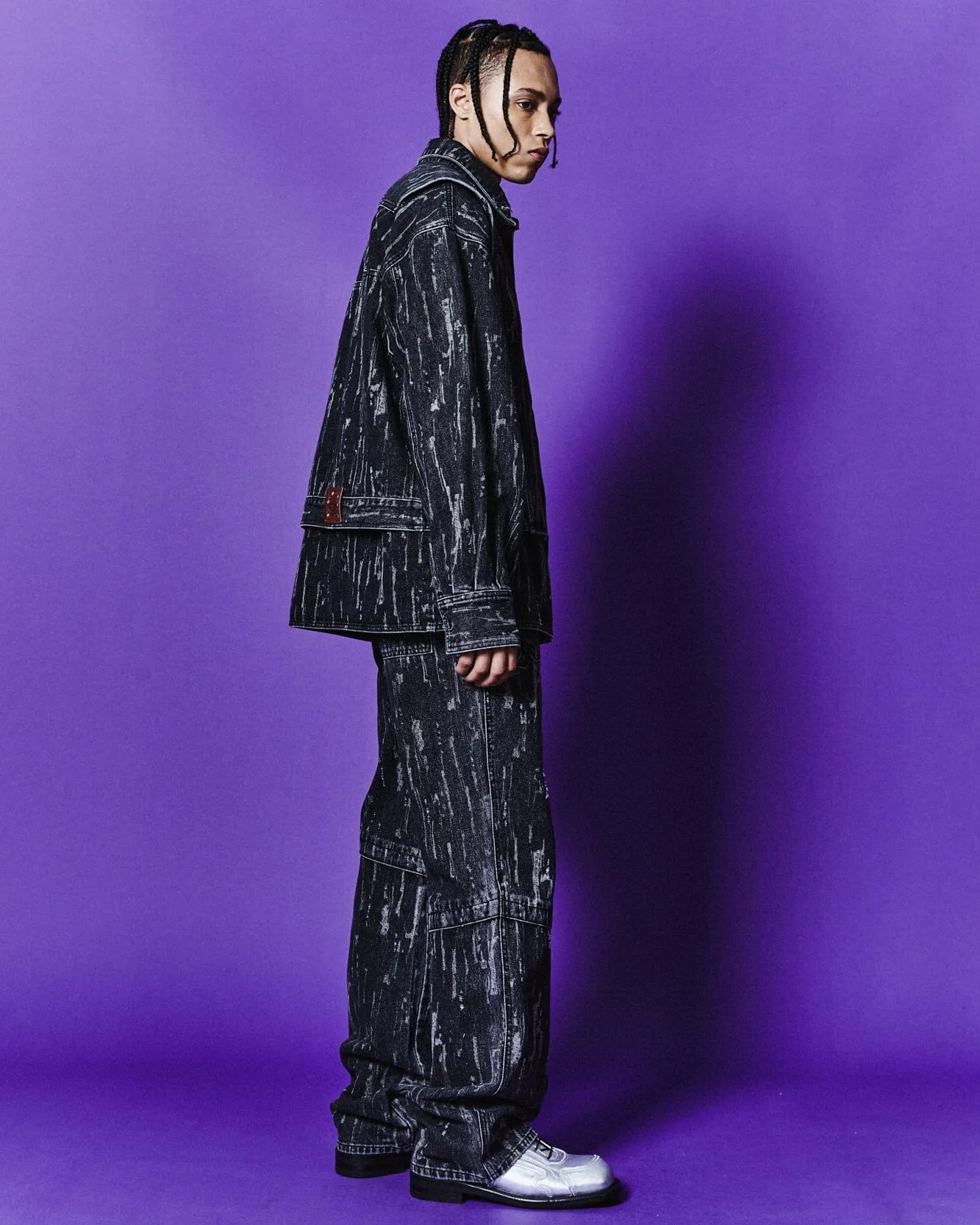 LAYERED DENIM JACKET awa580m(BLACK) sold by Andersson Bell product image thumbnail 5
