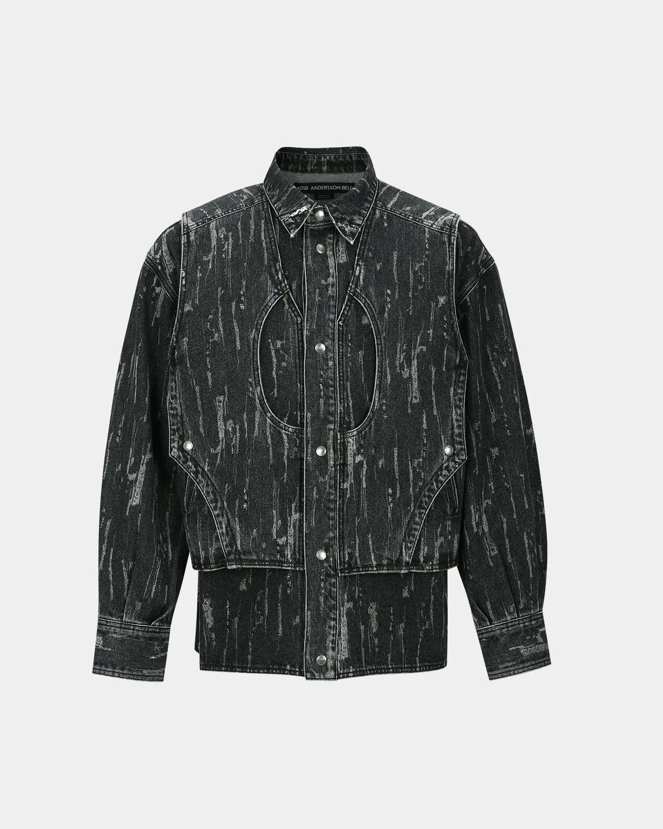 LAYERED DENIM JACKET awa580m(BLACK) sold by Andersson Bell product image thumbnail 2